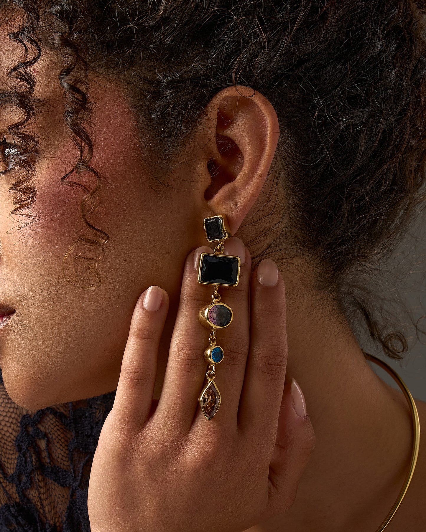 Zircons drop Earrings