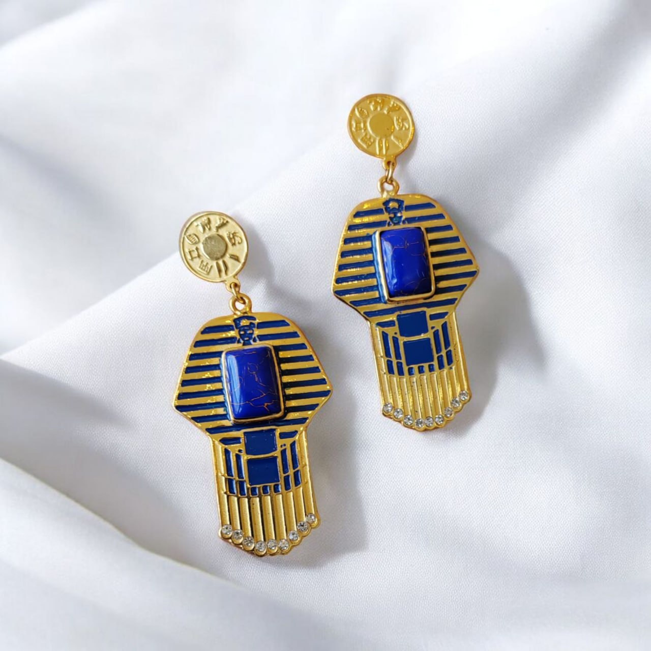 sphinx face earrings
