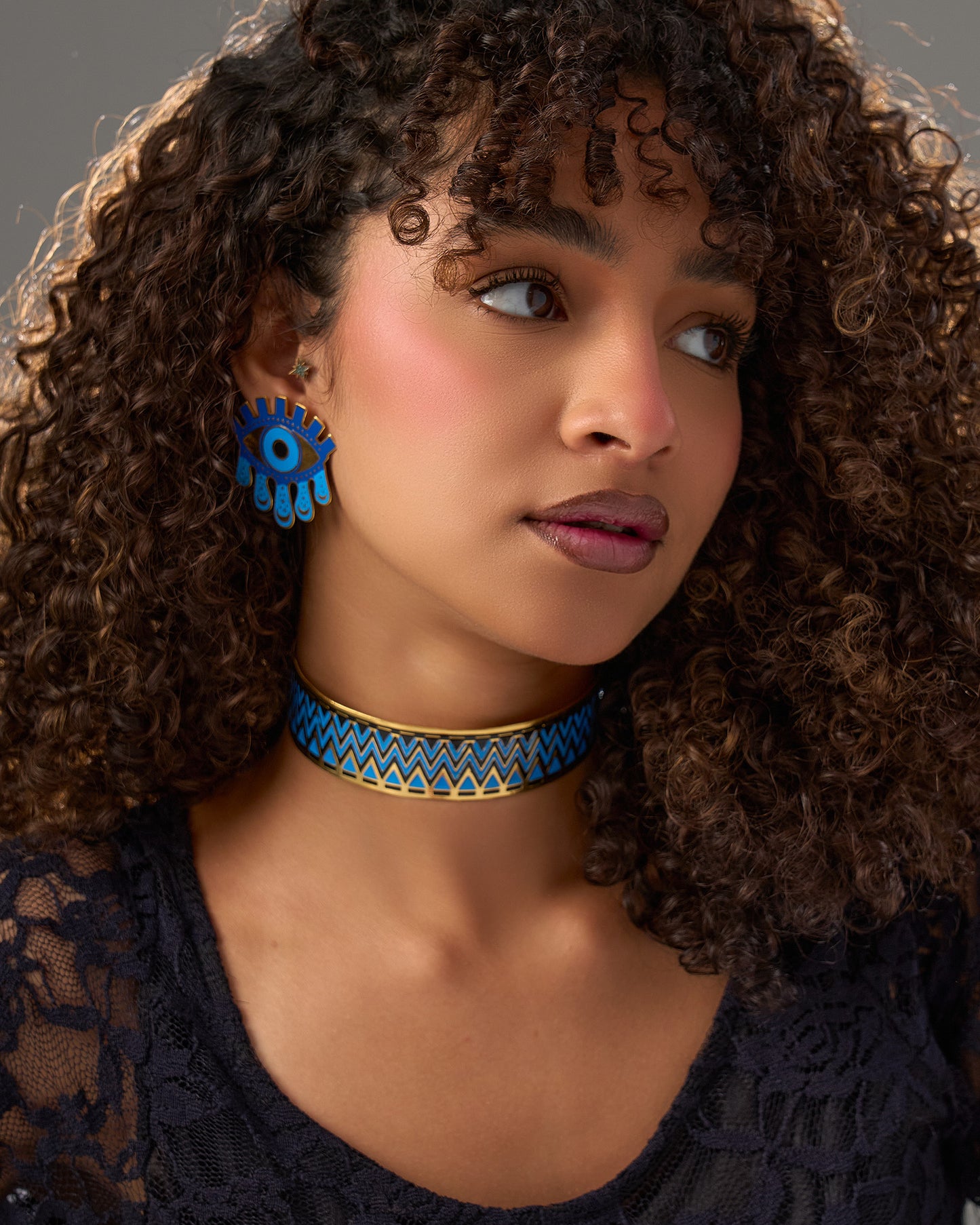 Eye drop earrings
