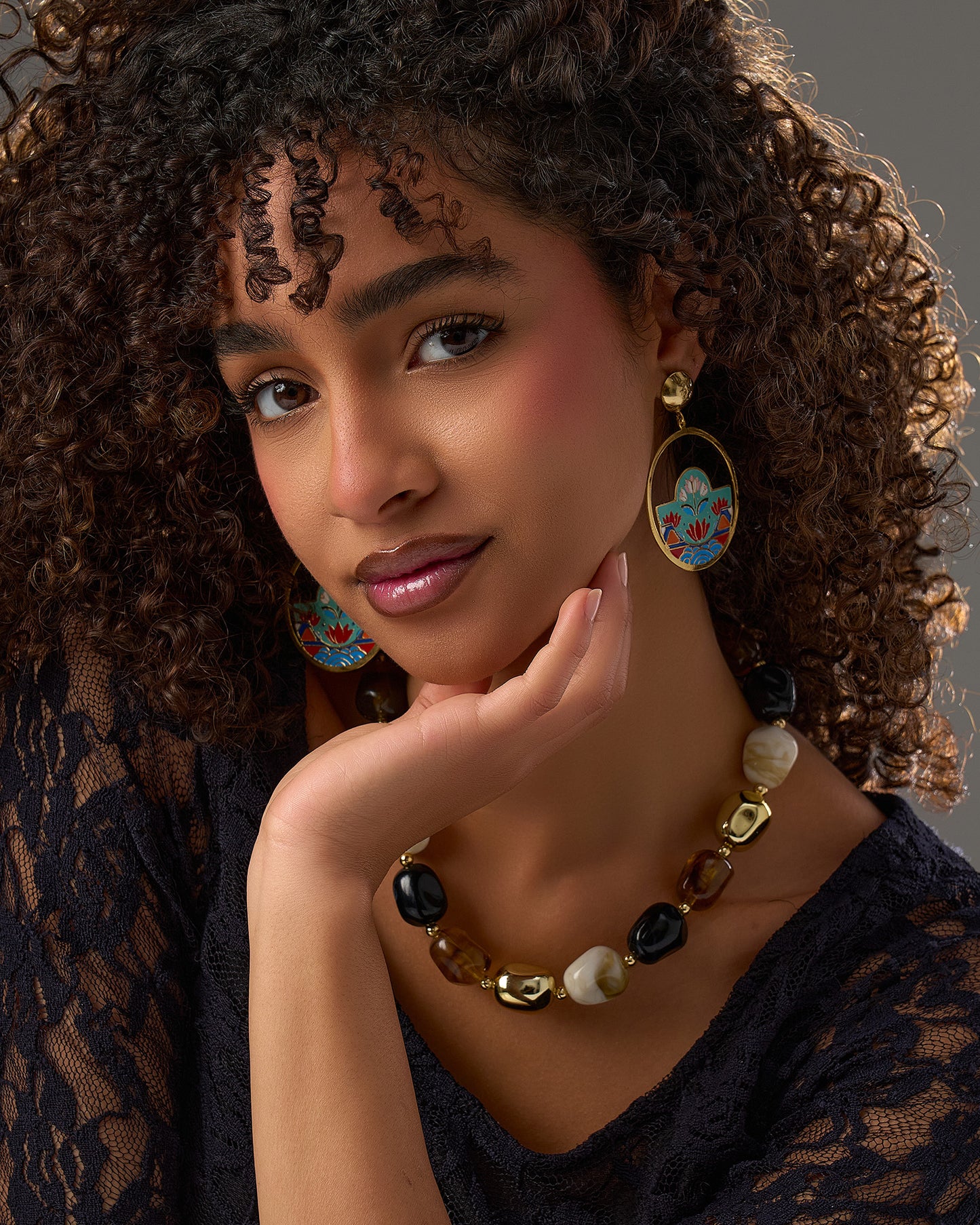 Colored earrings