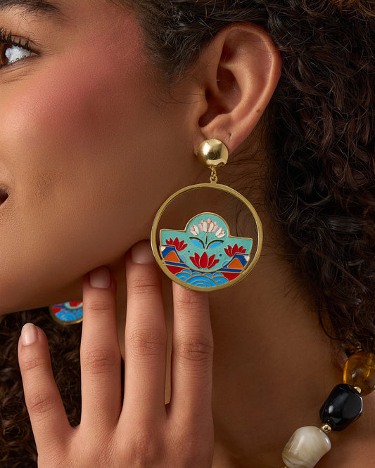 Colored earrings