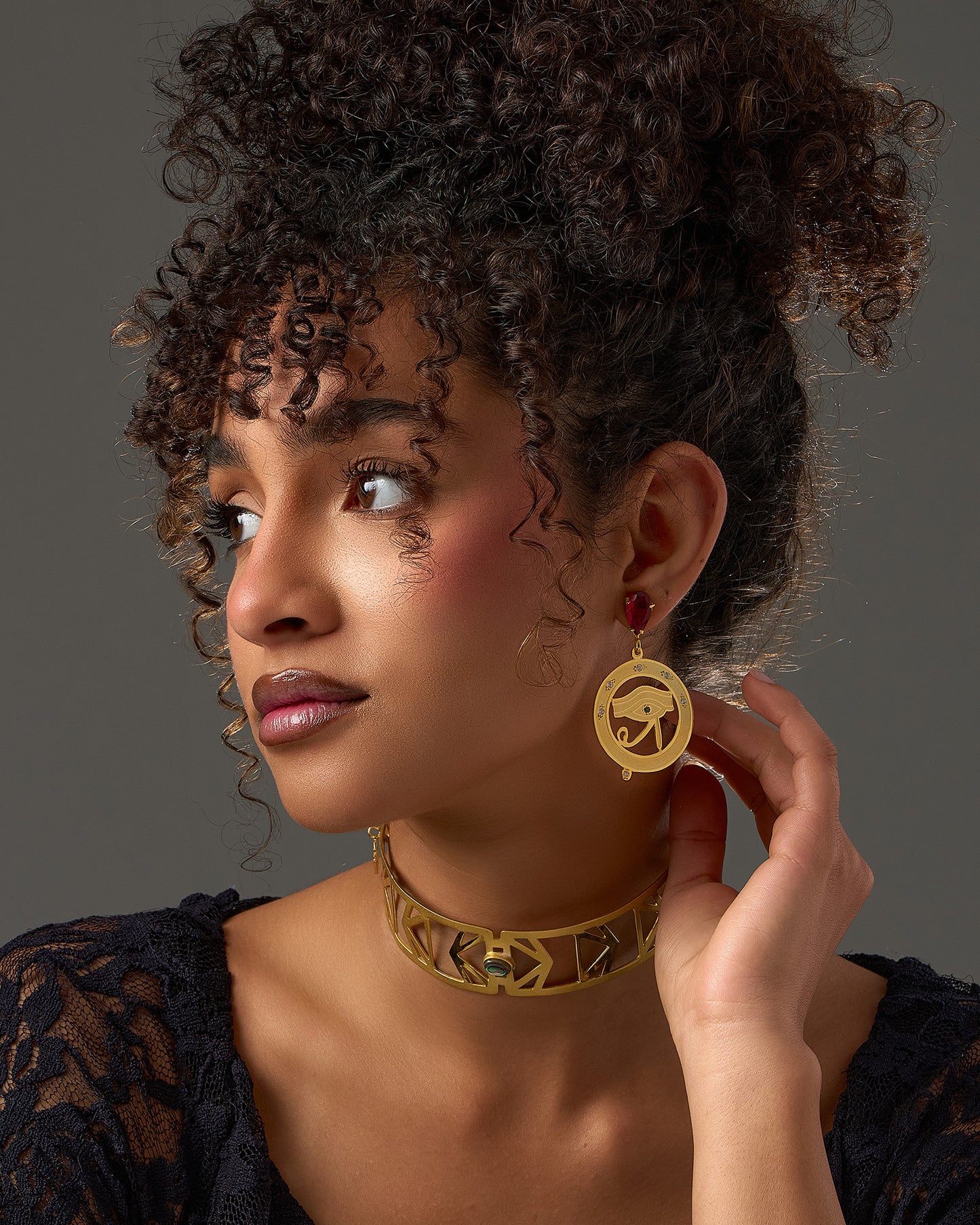 Horus eye earrings