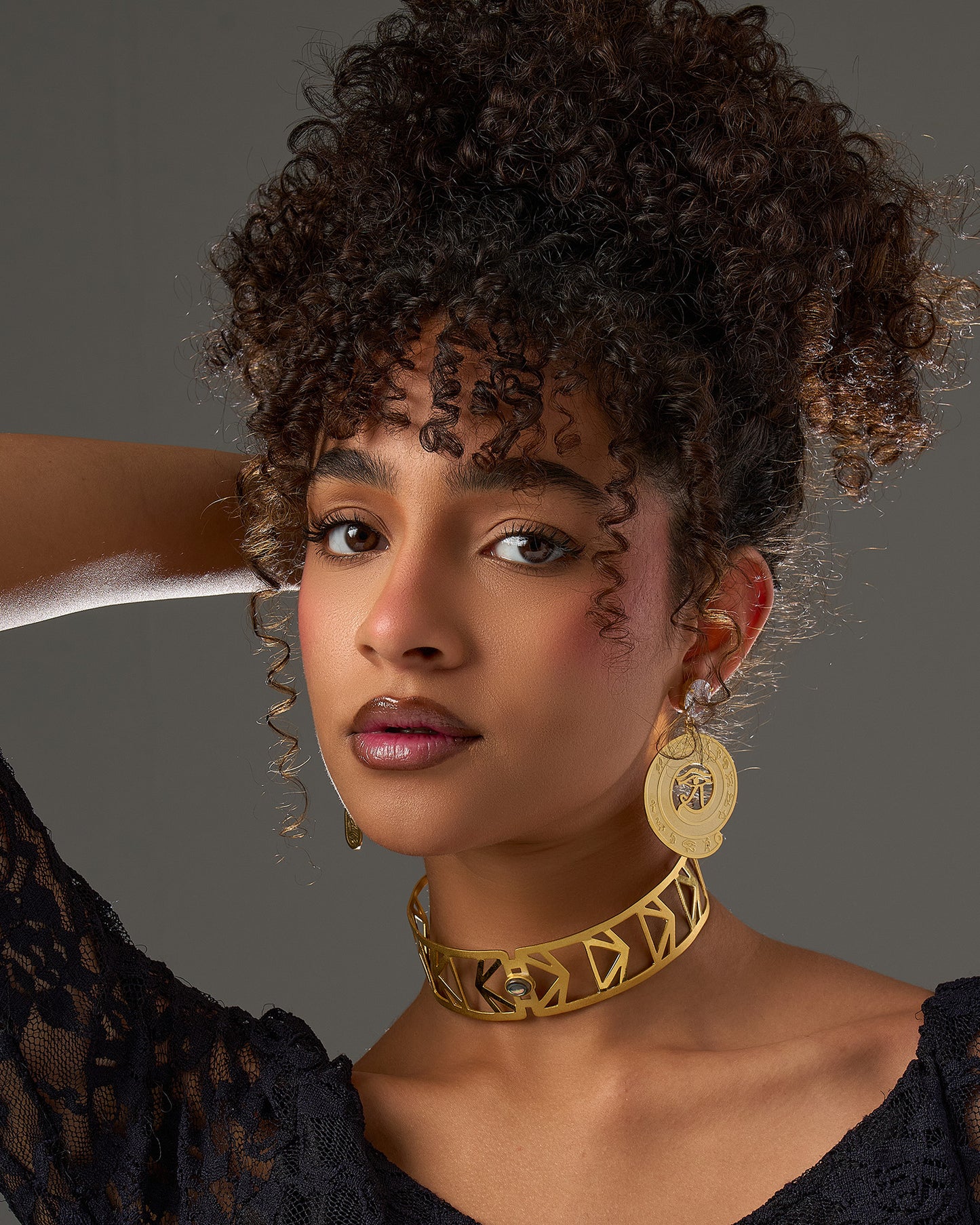 Horus eye earrings