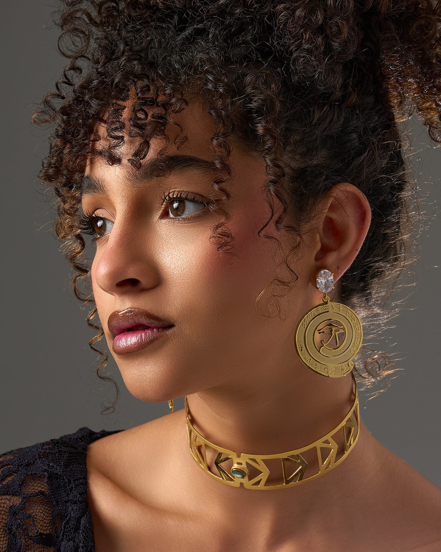 Horus eye earrings