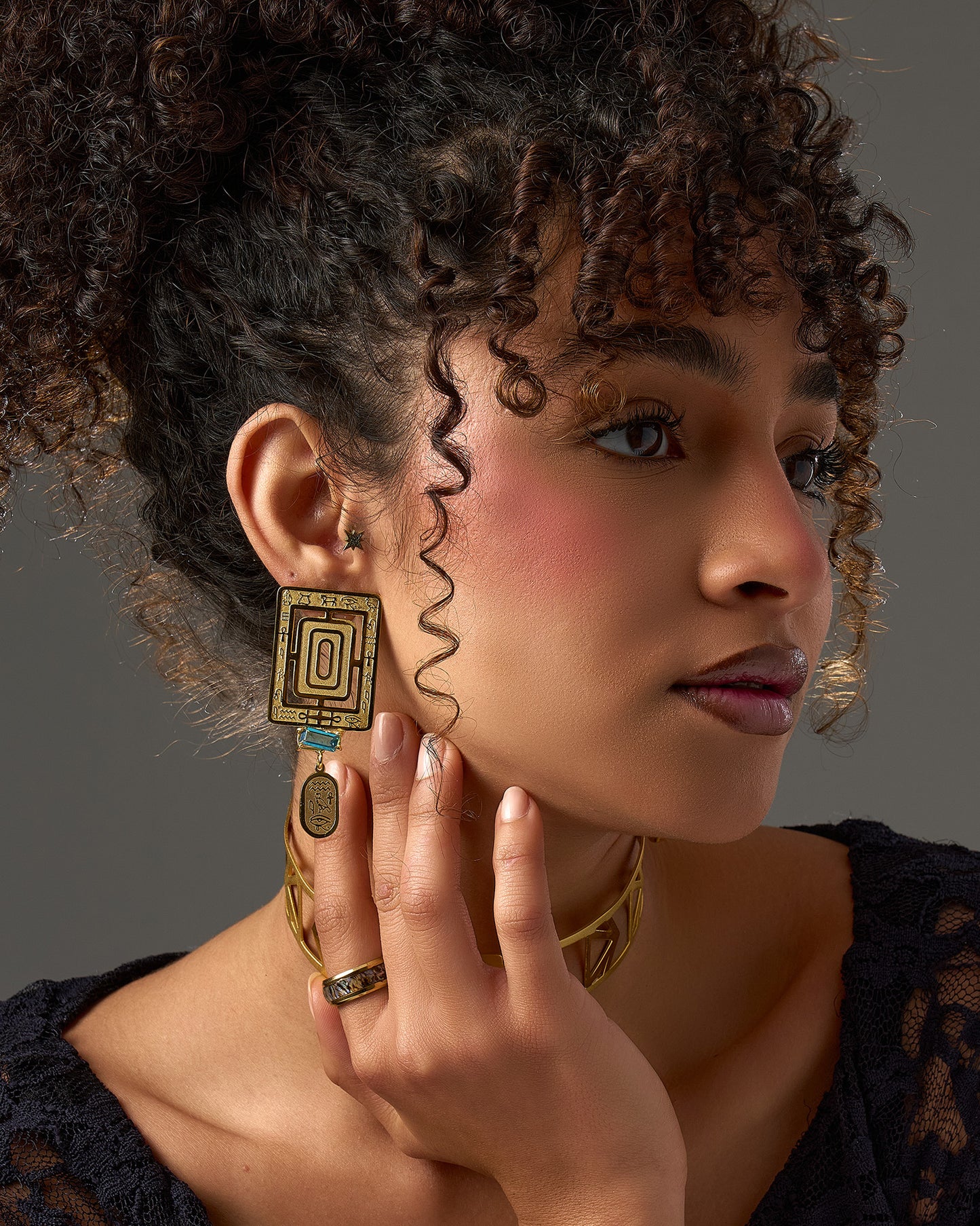 Horus eye earrings
