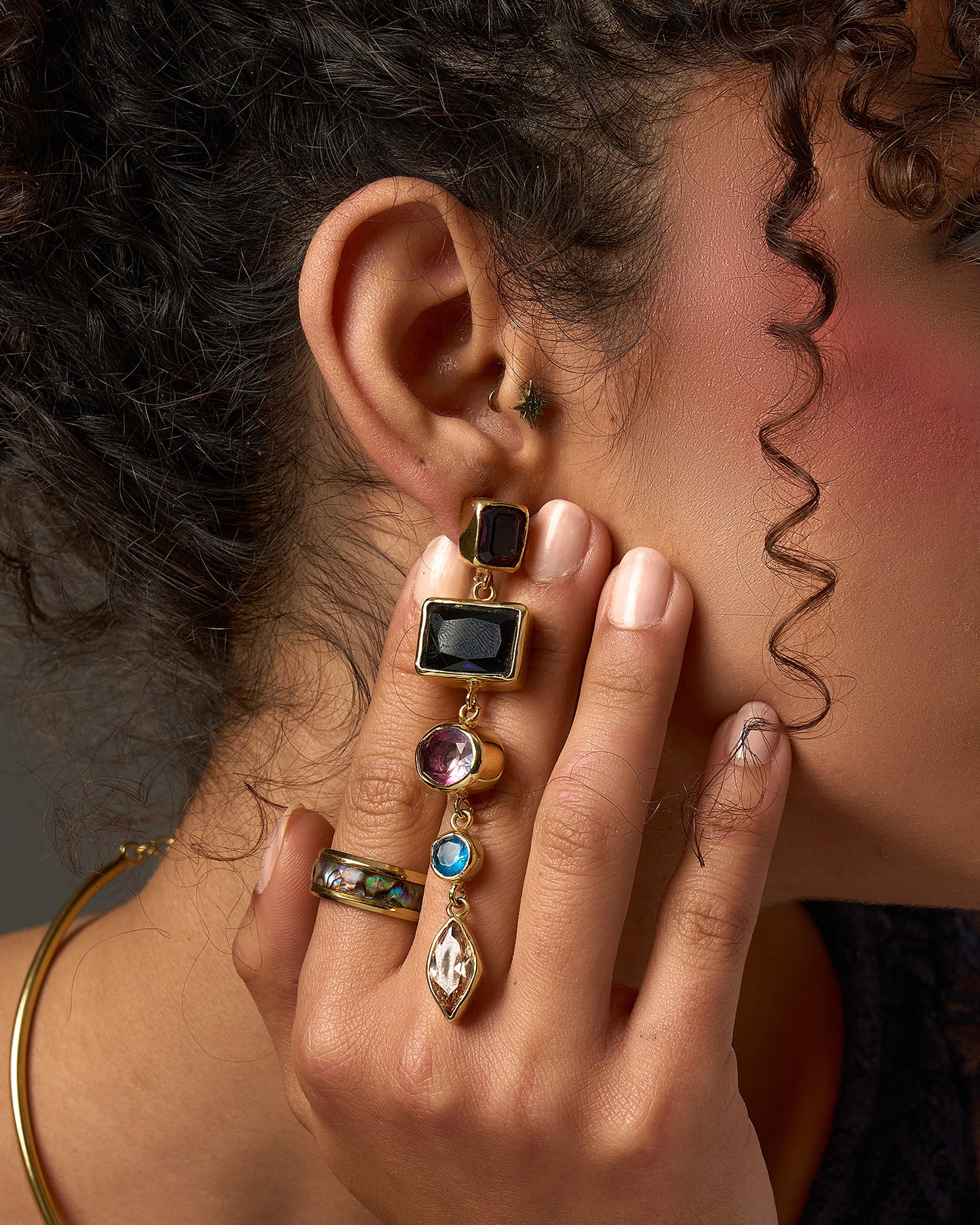 Zircons drop Earrings
