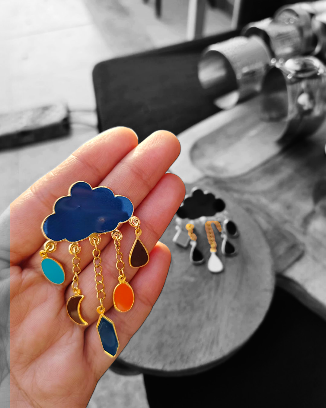 Sky rain earrings