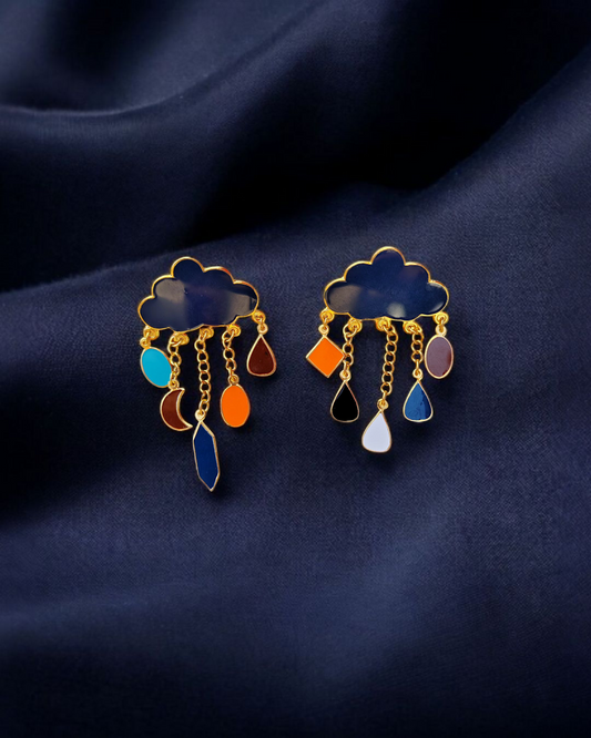 Sky rain earrings