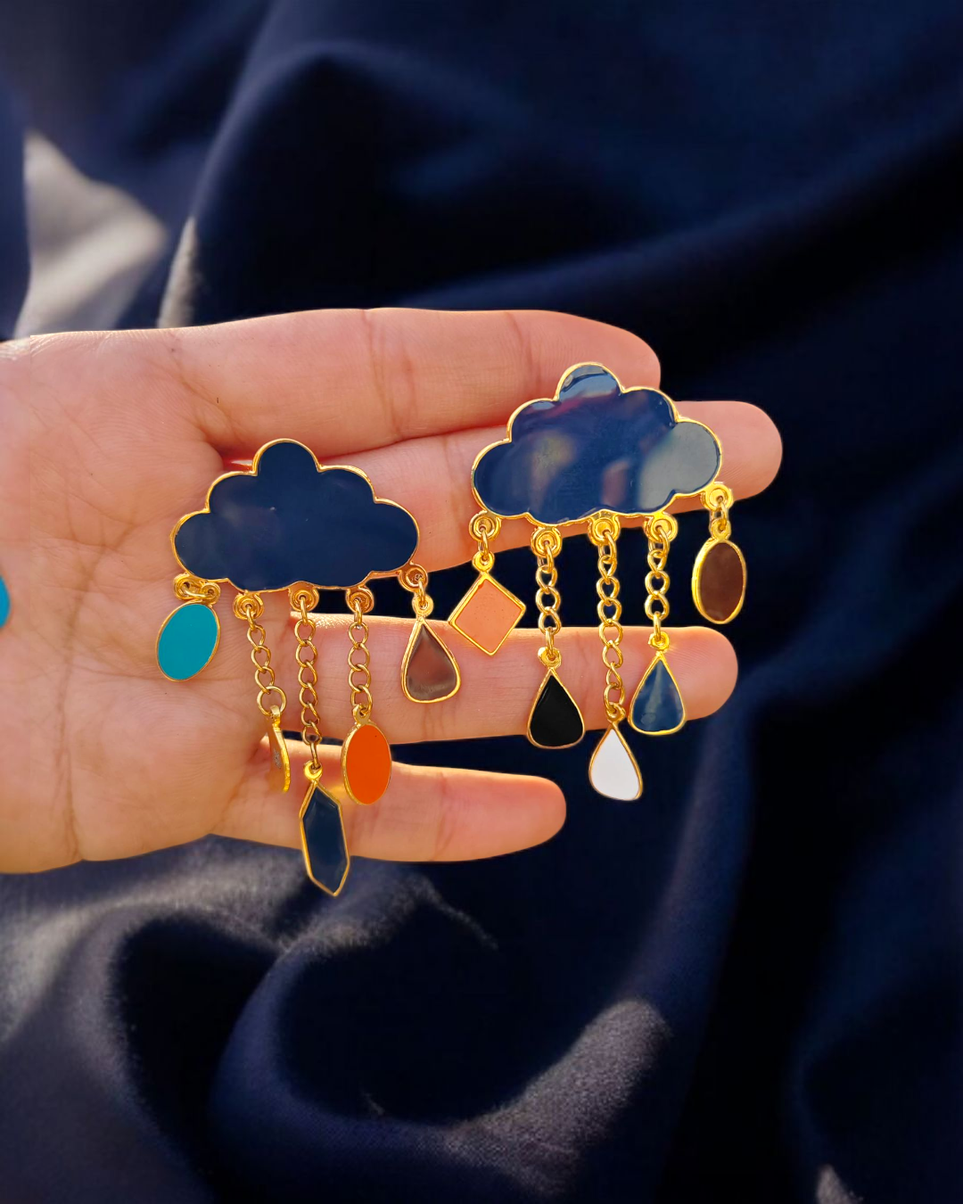 Sky rain earrings