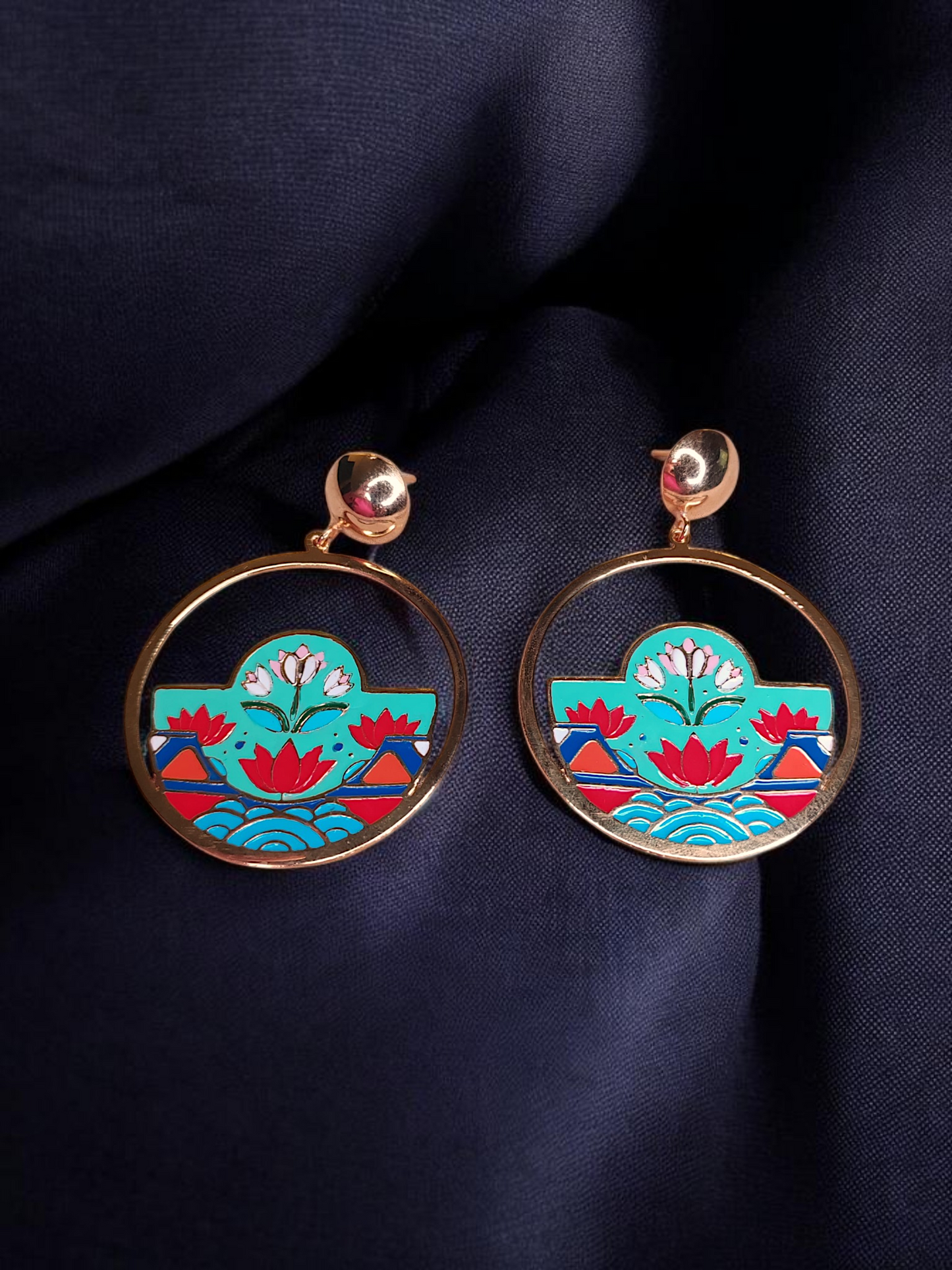 Colored earrings