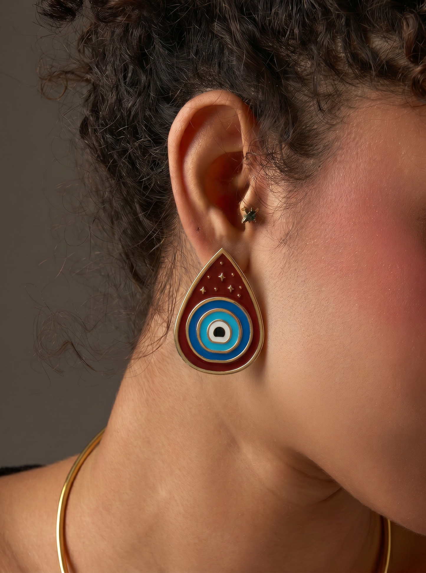 Eye drop earrings