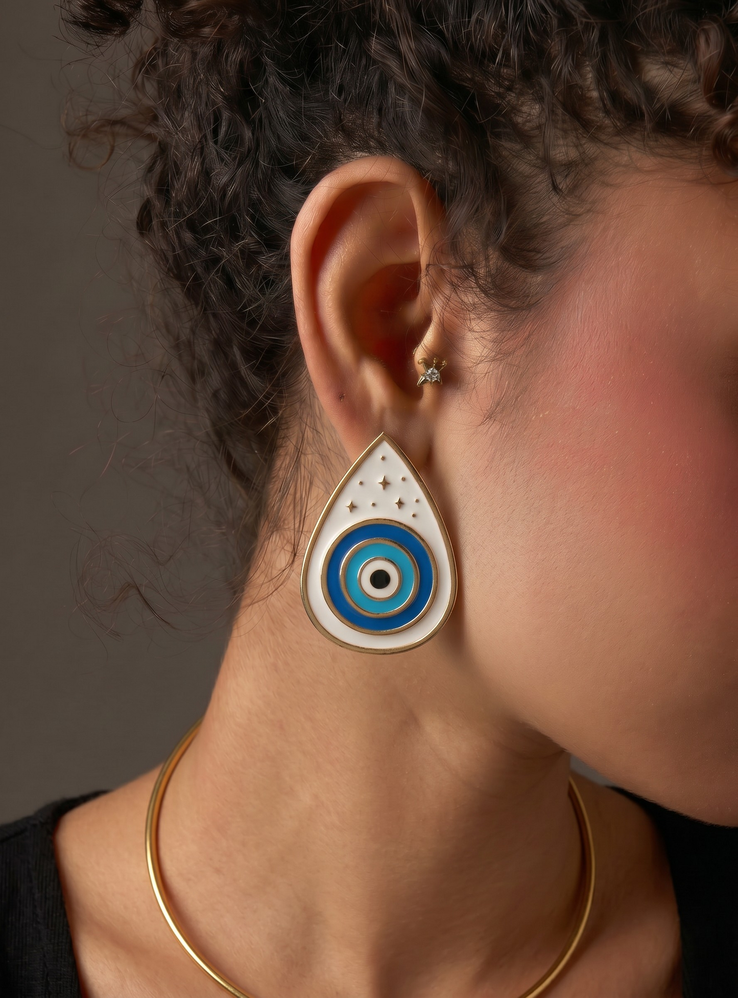 Eye drop earrings