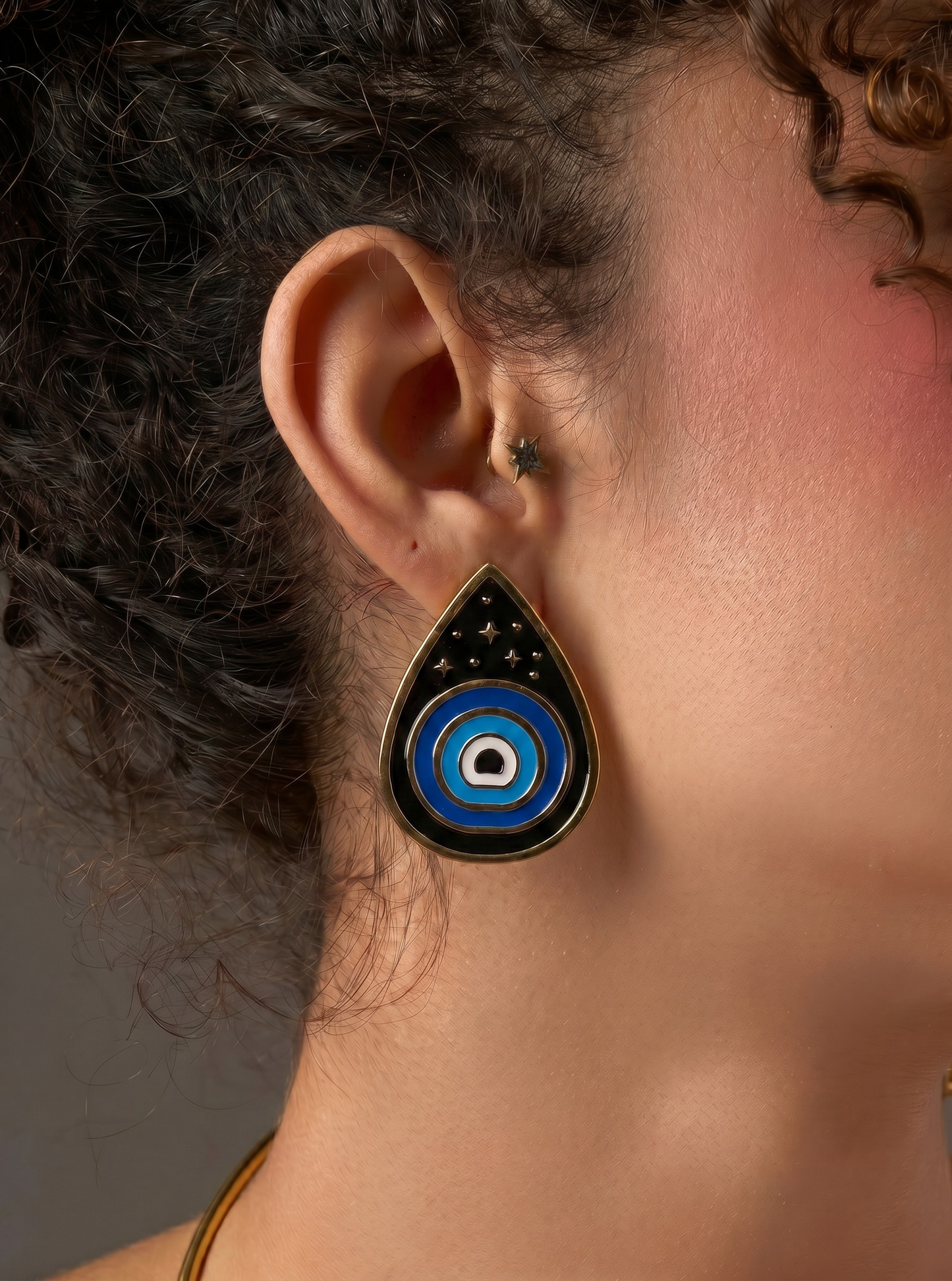 Eye drop earrings