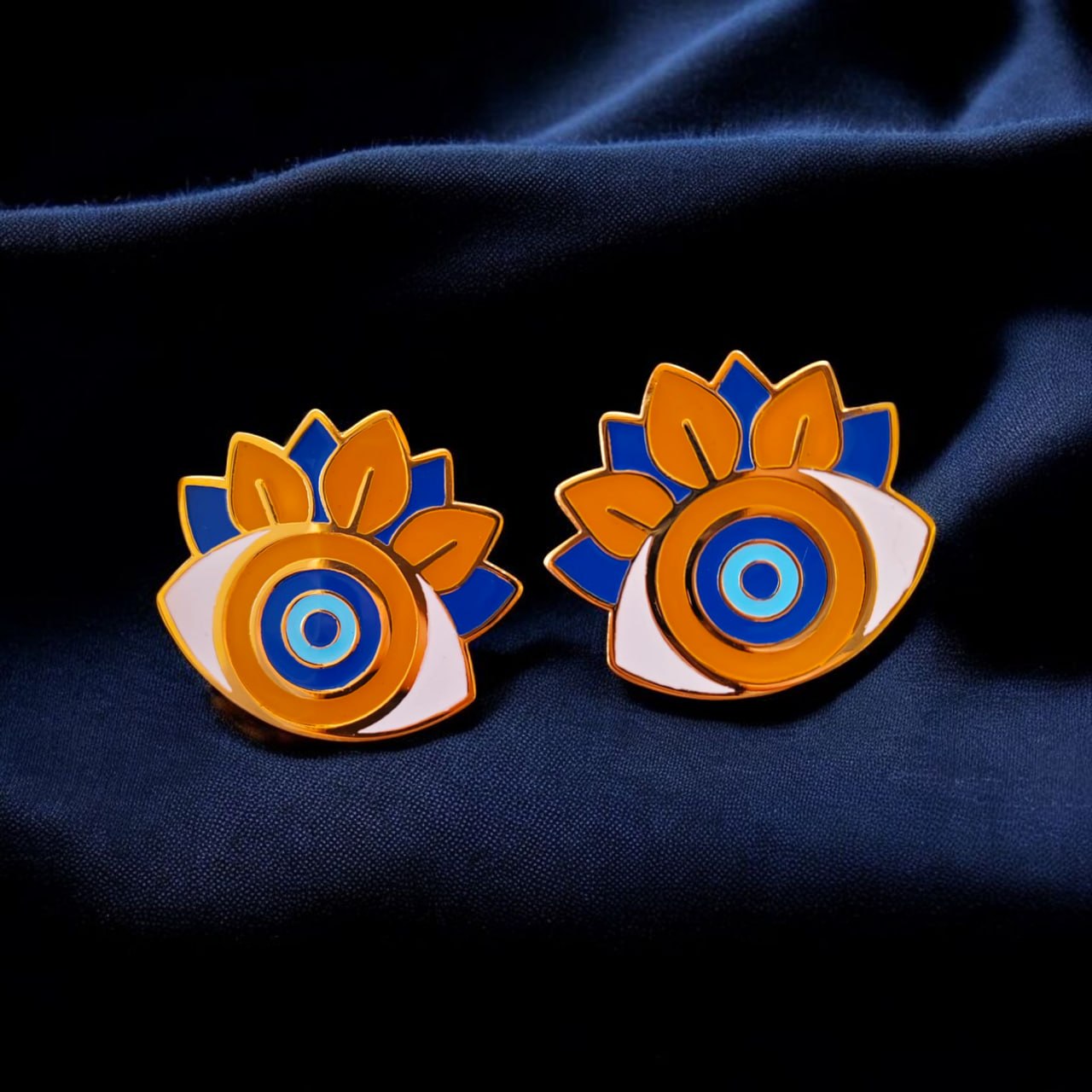 Colored eye earrings