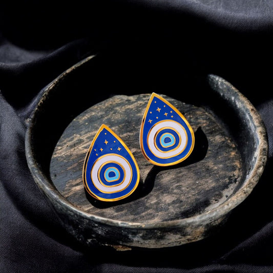 Tear eye earrings